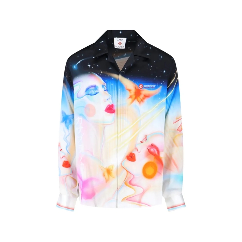 Casablanca Hemd Printed Silk Shirt – Multicolor Multicolor