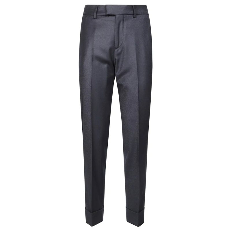Berwich  Elastic Back Wool Chacemire Pant Black