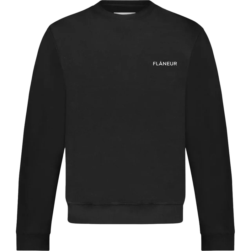 Flâneur  Logo Sweater | Black schwarz