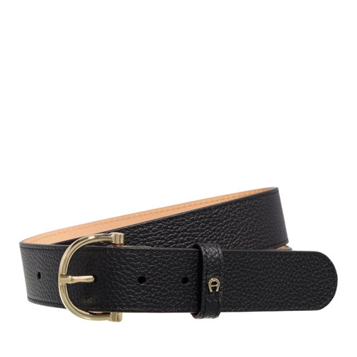 AIGNER Delia Black Leather Belt