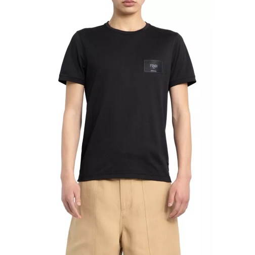 Fendi Logo Patch Classic T-Shirt Black 