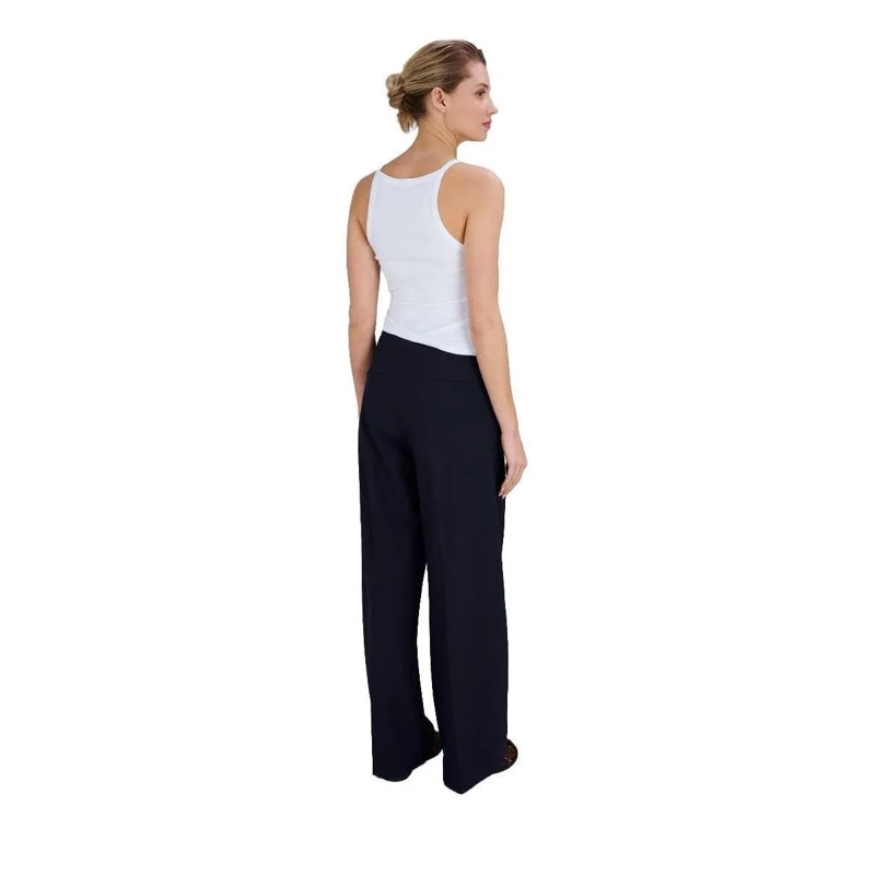 True Religion Hose - Gerades Bein- Buntfalte- Bügelfalte- Unifarbe blau(Image 3)