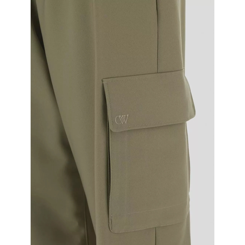 Off-White Casual broeken OW Embroidered Drill Cargo Pants beige