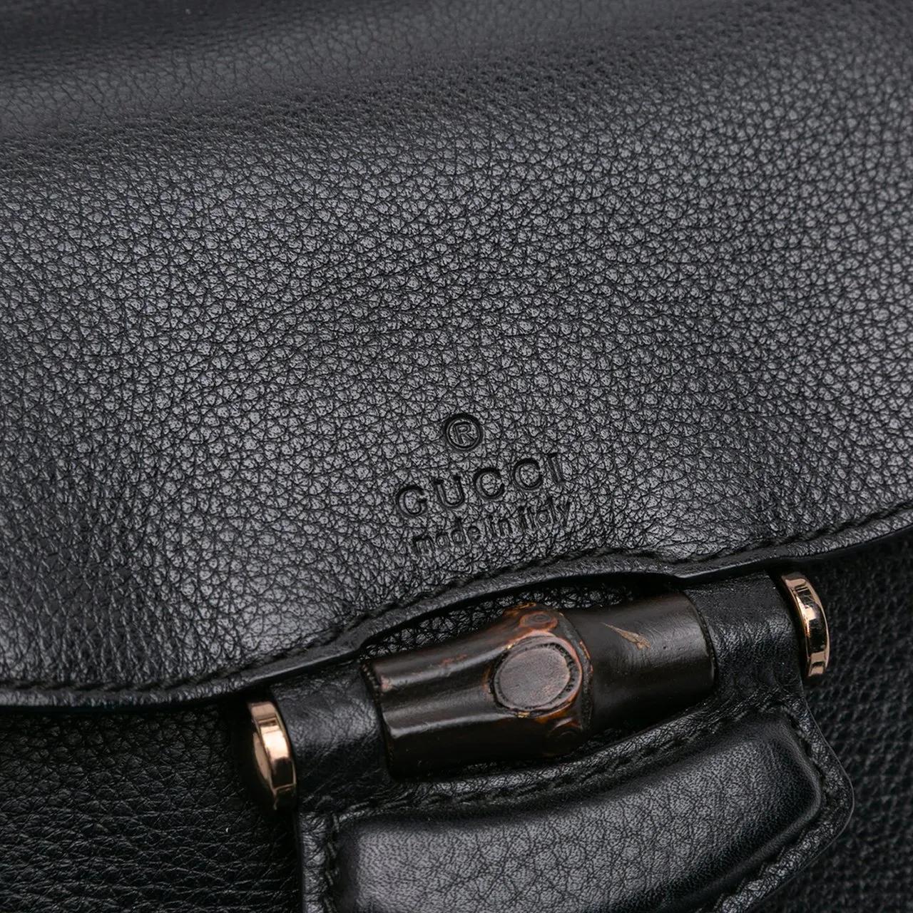 Thumbnail - Gucci Hobo Bags - Small Leather Bamboo Nouveau Fringe Crossbody - Gr. unisize - in Schwarz - für Damen