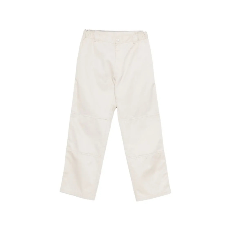 MM6 Maison Margiela Chino Relaxed Wide-Leg Pants With High Waist Neutrals