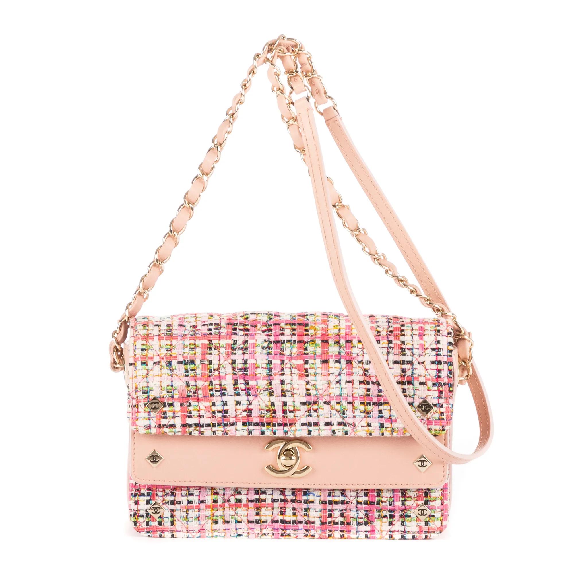 Chanel Crossbody Bags - Vintage Loop Handle Single Flap - Gr. unisize - in Rosa - für Damen