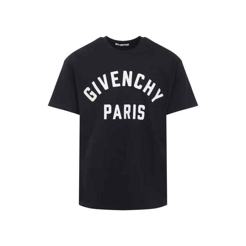 Givenchy T-Shirt Classic Cotton T-Shirt With Arched Logo Black
