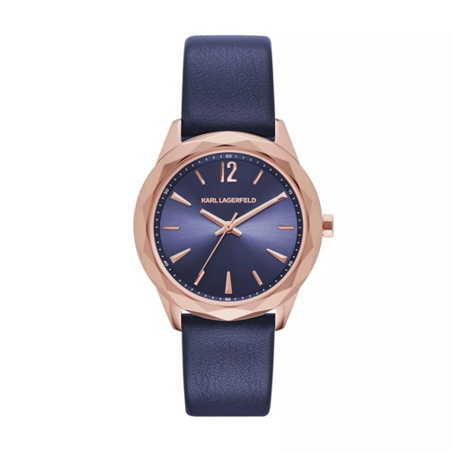 Karl Lagerfeld Optik Classic Blue Rosegold Watch Montre habillée