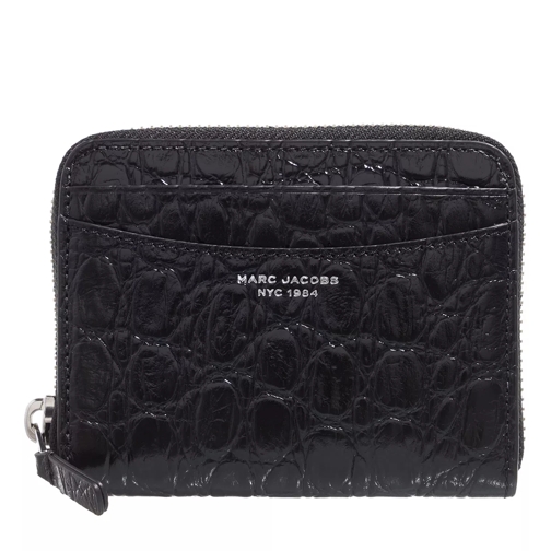 Marc Jacobs Zip Around Wallet Embossed Croc Black Portafoglio con cerniera