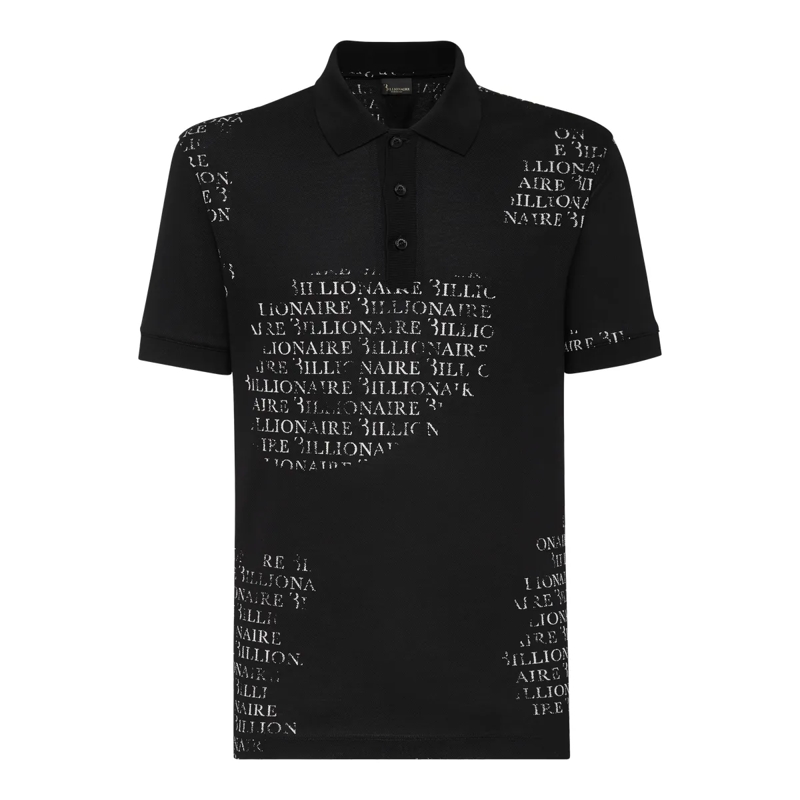 BILLIONAIRE Top Poloshirt weiss