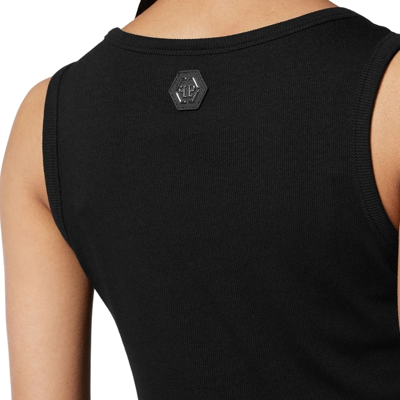 Philipp Plein Top Tanktop Hexagon schwarz(Image 5)