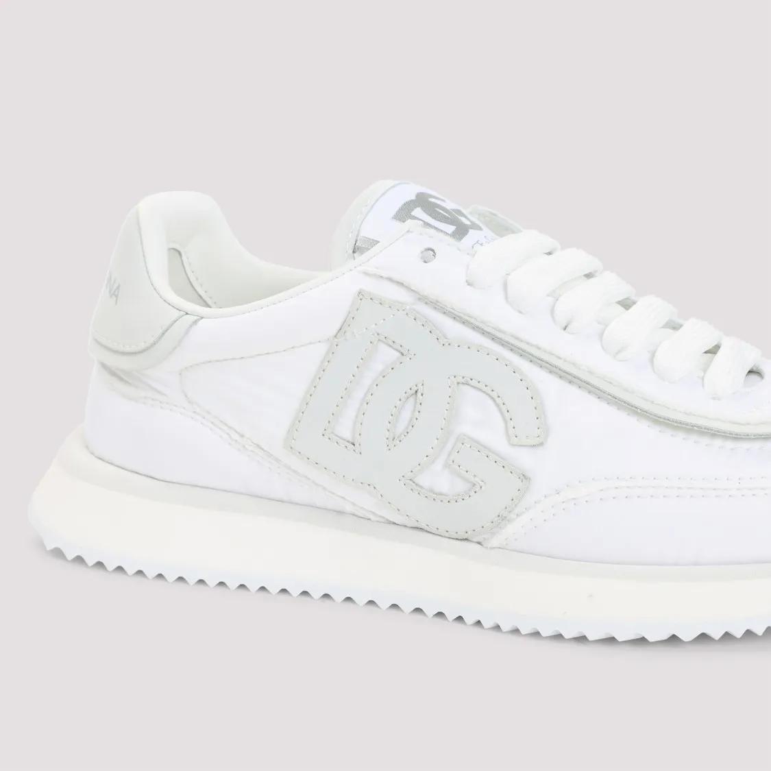 Thumbnail - Dolce&Gabbana Low-Top Sneaker - Round Toe Sneakers With Dg Patch - Gr. 38,5 (EU) - in Weiß - für Damen