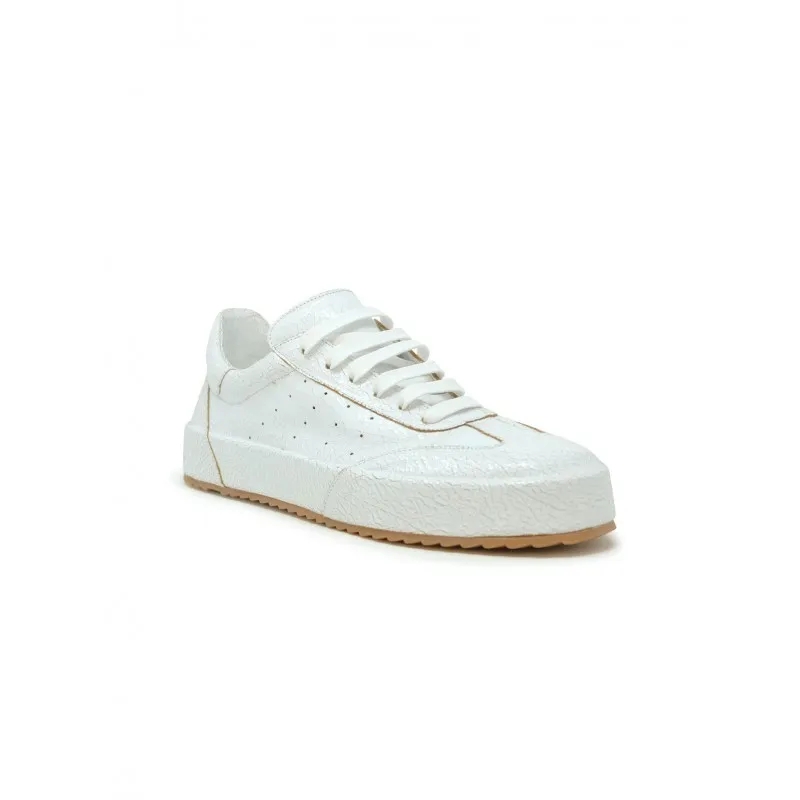 Roberto Del Carlo Low-Top-Sneaker White Patent Leather Sneakers White