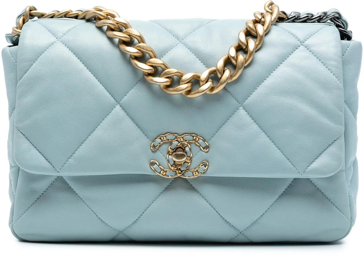 Chanel Hobo Bags - Large Lambskin 19 Flap - Gr. unisize - in Blau - für Damen