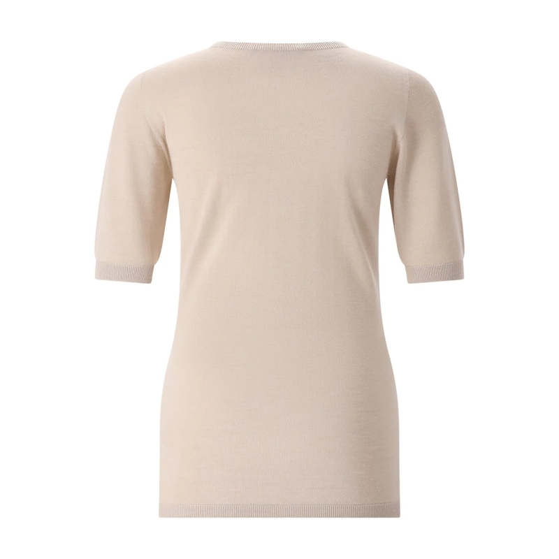 Fabiana Filippi T-Shirt Kurzarmpullover aus Kaschmir & Seide braun(Image 3)