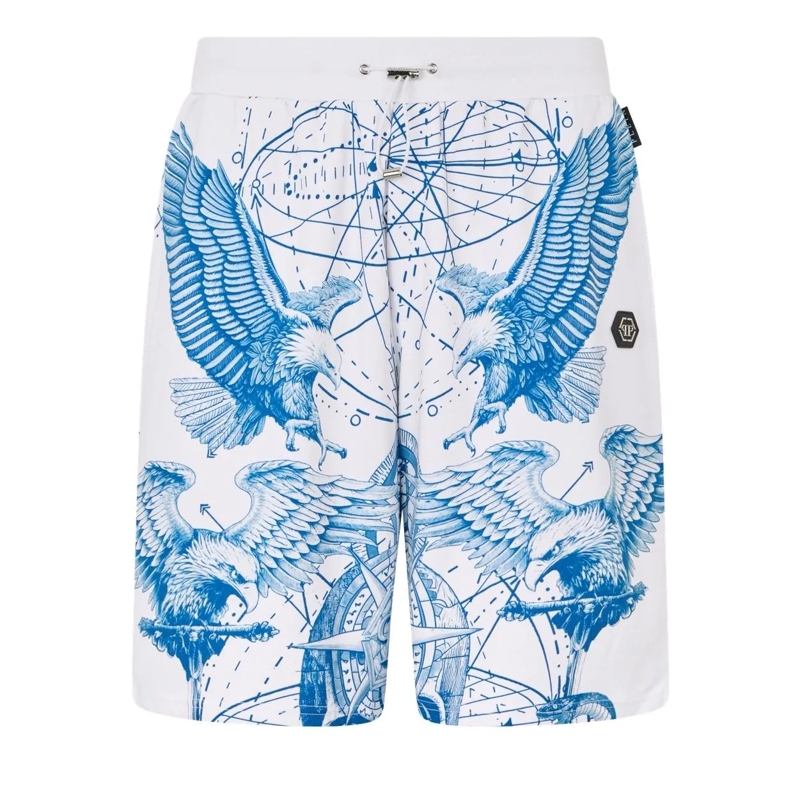 Philipp Plein Shorts Fleece Shorts Tattoo Tattoo weiss(Image 5)
