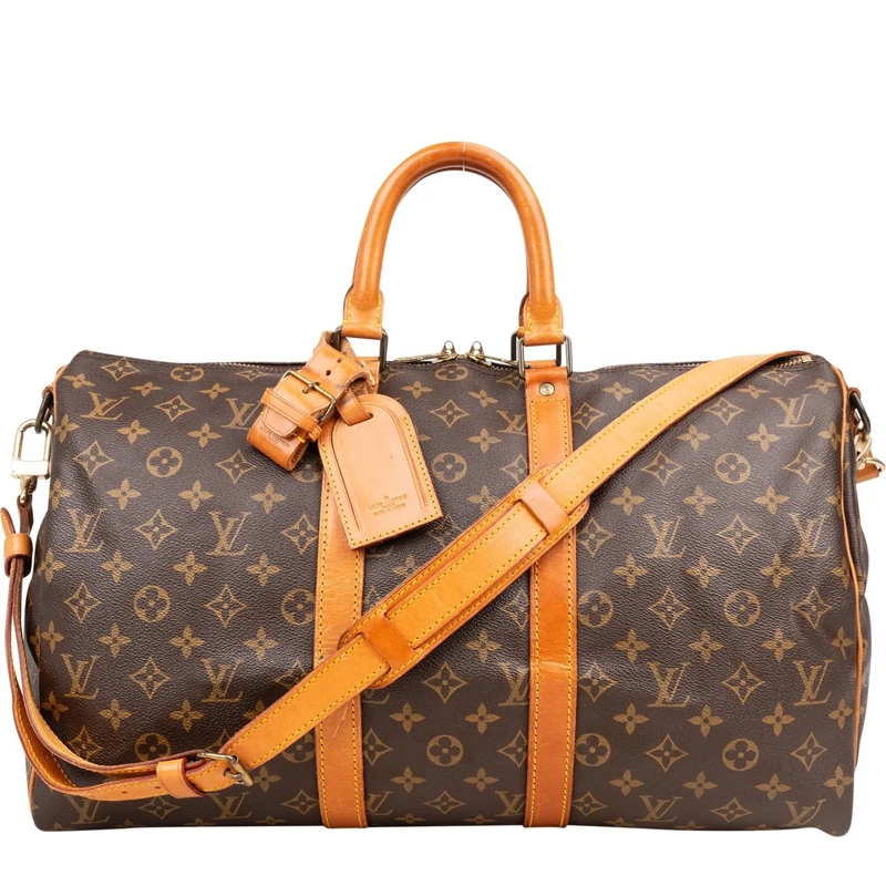 Louis Vuitton Tote Louis Vuitton Canvas Monogram Keepall 45 Bandoulie braun