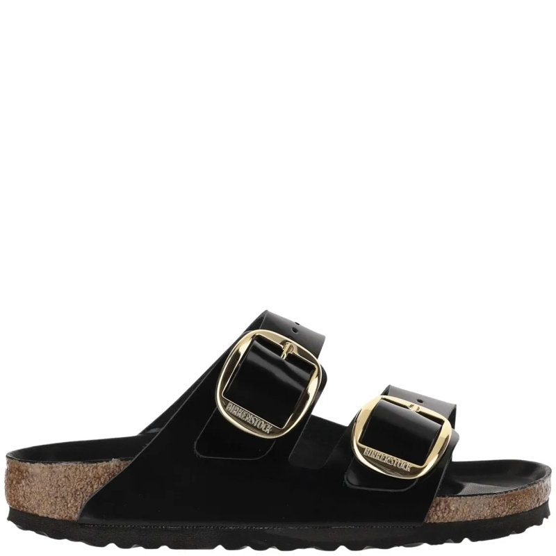 Birkenstock Sandalen Open-Toe Sandals With Adjustable Patent Straps Black