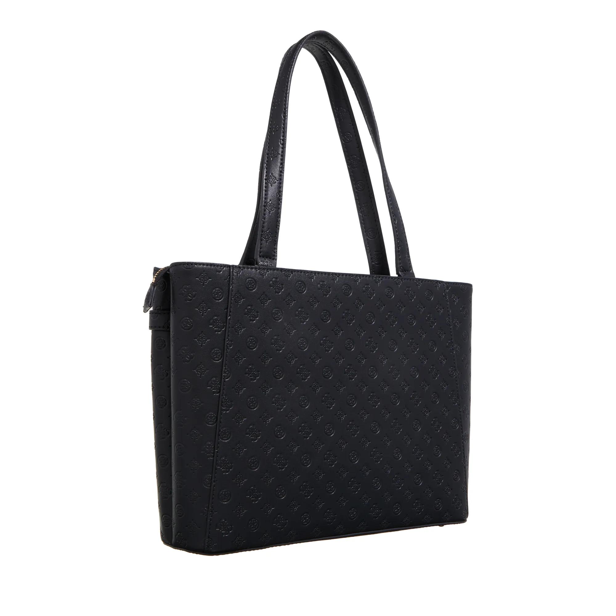 Guess Zwarte Polyethyleen Schoudertas met Logodetails Black Dames