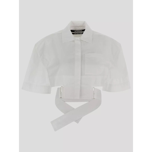 Jacquemus Croppped Cotton Shirt White 