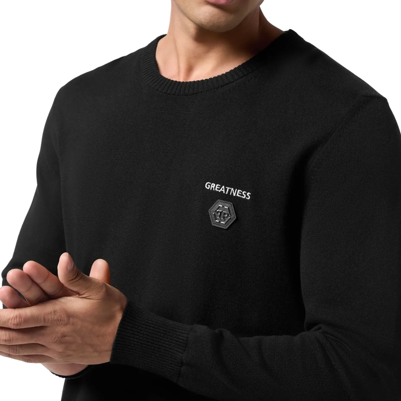 Philipp Plein Pullover Pullover Rundhalsausschnitt Ls Love schwarz(Image 5)