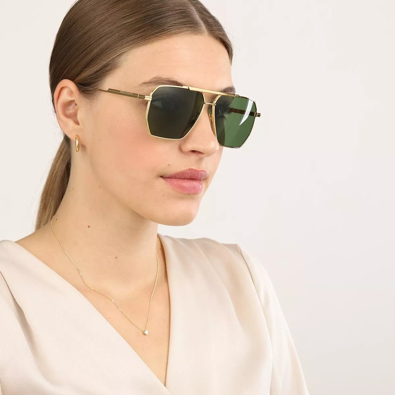 Bottega Veneta Sonnenbrille BV1012S-004 60 Sunglass Unisex Metal Gold(Image 2)