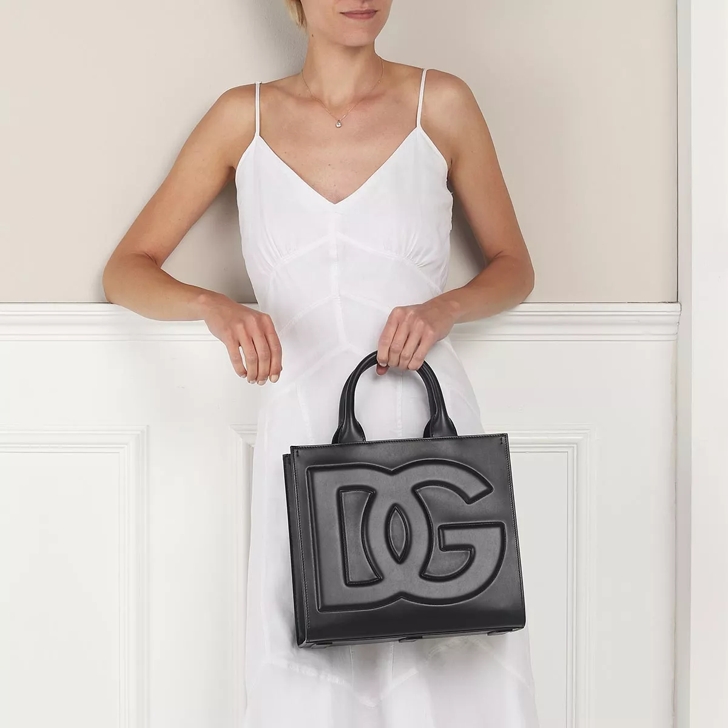 Chanel black tote with white logo sales