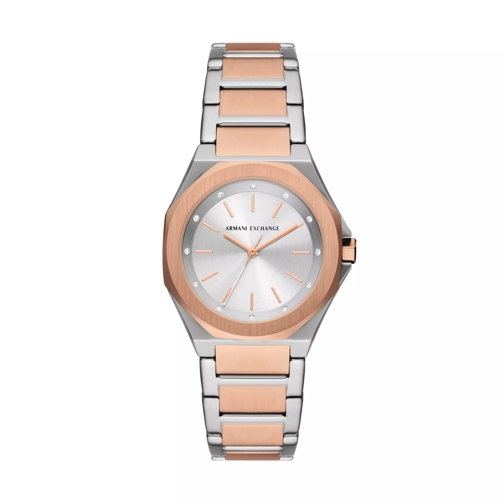 Armani Exchange Three-Hand Stainless Steel Watch Silver Quarz-Uhr