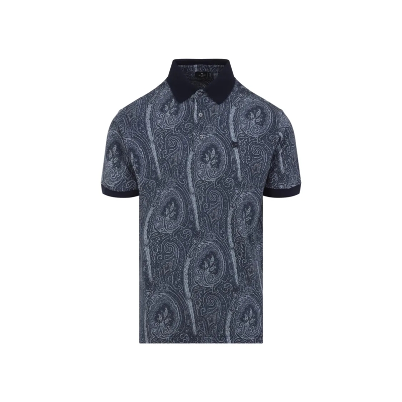 Etro Polo shirt Classic Polo T-Shirt With Paisley Pattern Grey