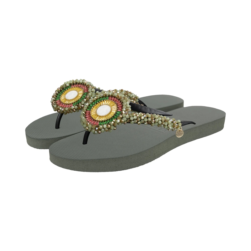 UZURII Flip Flops Zehentrenner Maria Army Green dunkel-grün(Image 3)