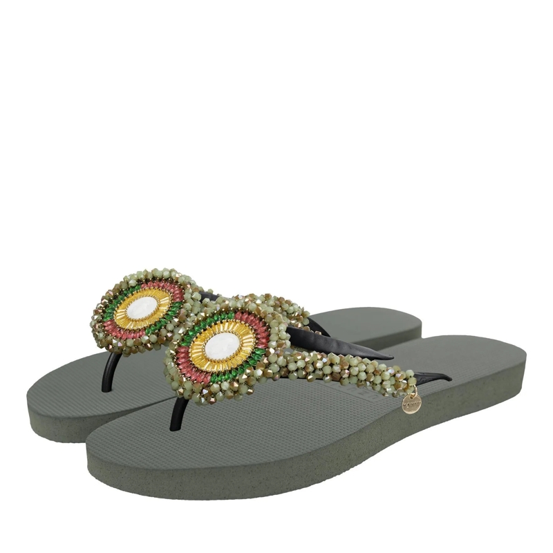 UZURII Flip Flops Zehentrenner Maria Army Green dunkel-grün(Image 2)