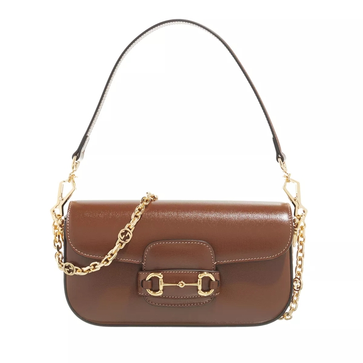 Gucci Horsebit 1955 GG Small Crossbody Bag - Brown - Shoulder Bags