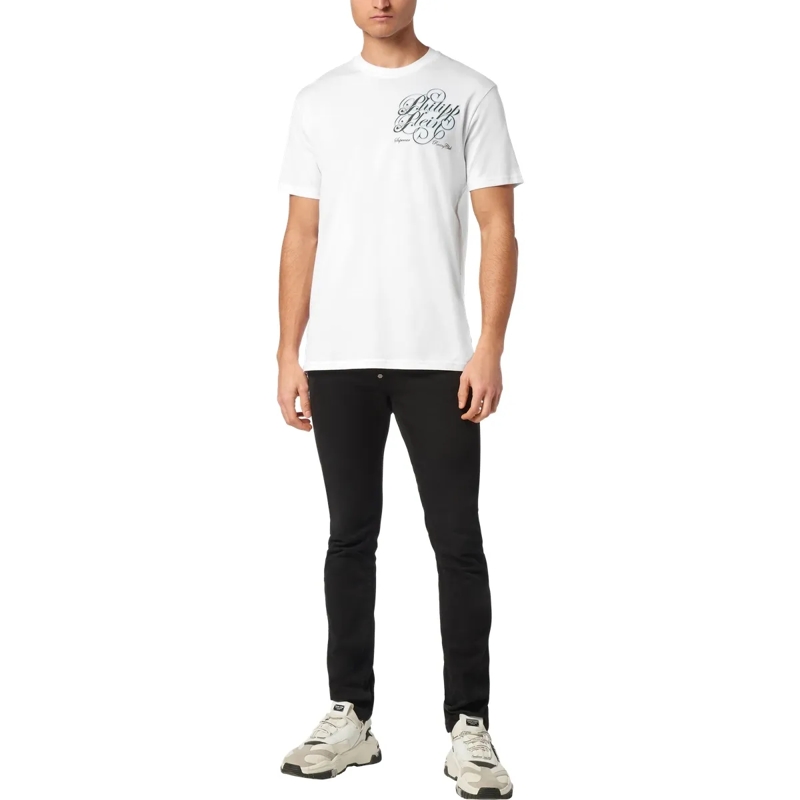 Philipp Plein T-Shirt T-Shirt The Course Mit Schmucksteinen weiss(Image 4)