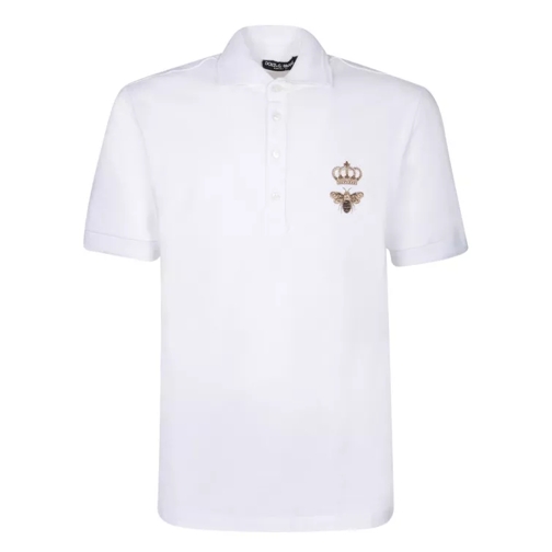 Dolce&Gabbana Cotton Pique Polo Shirt White 