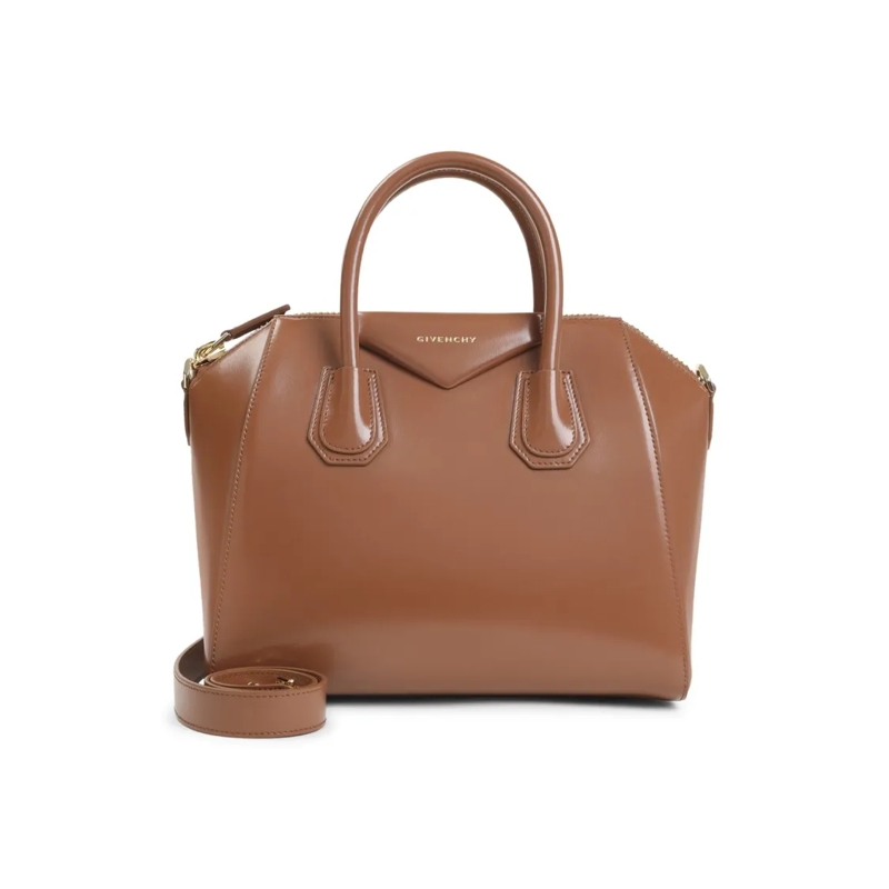 Givenchy Fourre-tout Trapezoidal Brown Calf Leather Handbag Brown