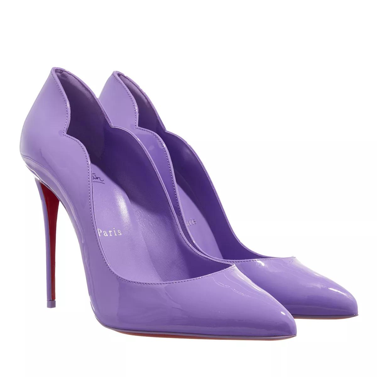 Christian louboutin eugenie store satin pumps purple