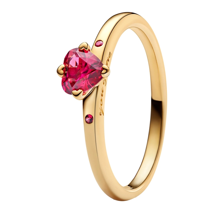 Pandora Heart 14k gold-plated ring with cherries jubilee r 14k