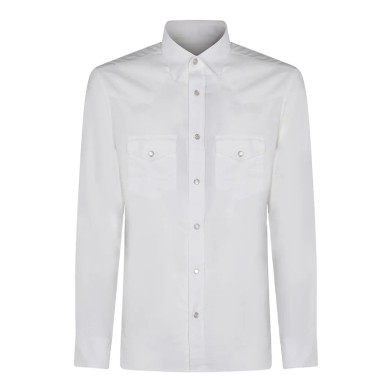 Tom Ford Hemd Long Sleeve White Button-Down Shirt White