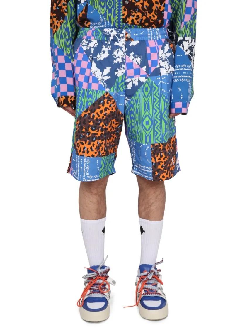 Thumbnail - Marcelo Burlon - Mix & Match Bermuda Shorts - Größe S - blau