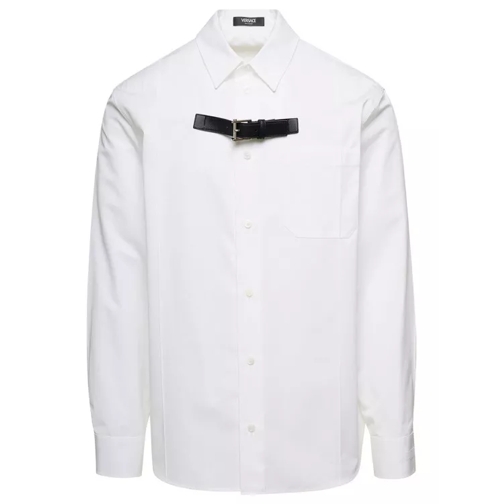 Versace Camicia Buckle Look Sfilata White 