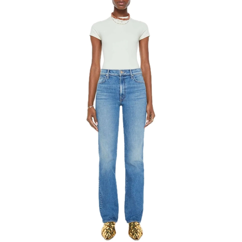 Mother Jeans à jambe droite Tequila Sunrise blau