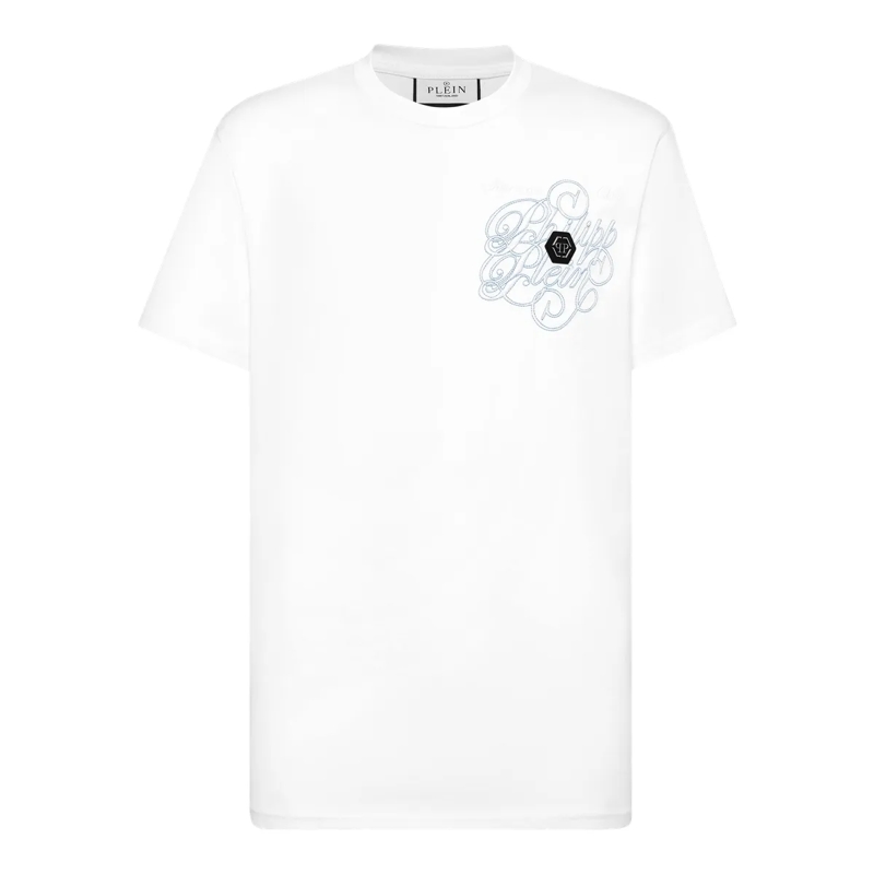 Philipp Plein T-Shirt T-Shirt Mit Schmucksteinen weiss