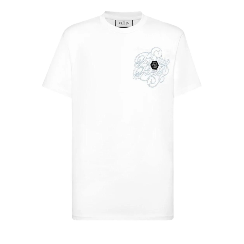 Philipp Plein T-Shirt T-Shirt Mit Schmucksteinen weiss