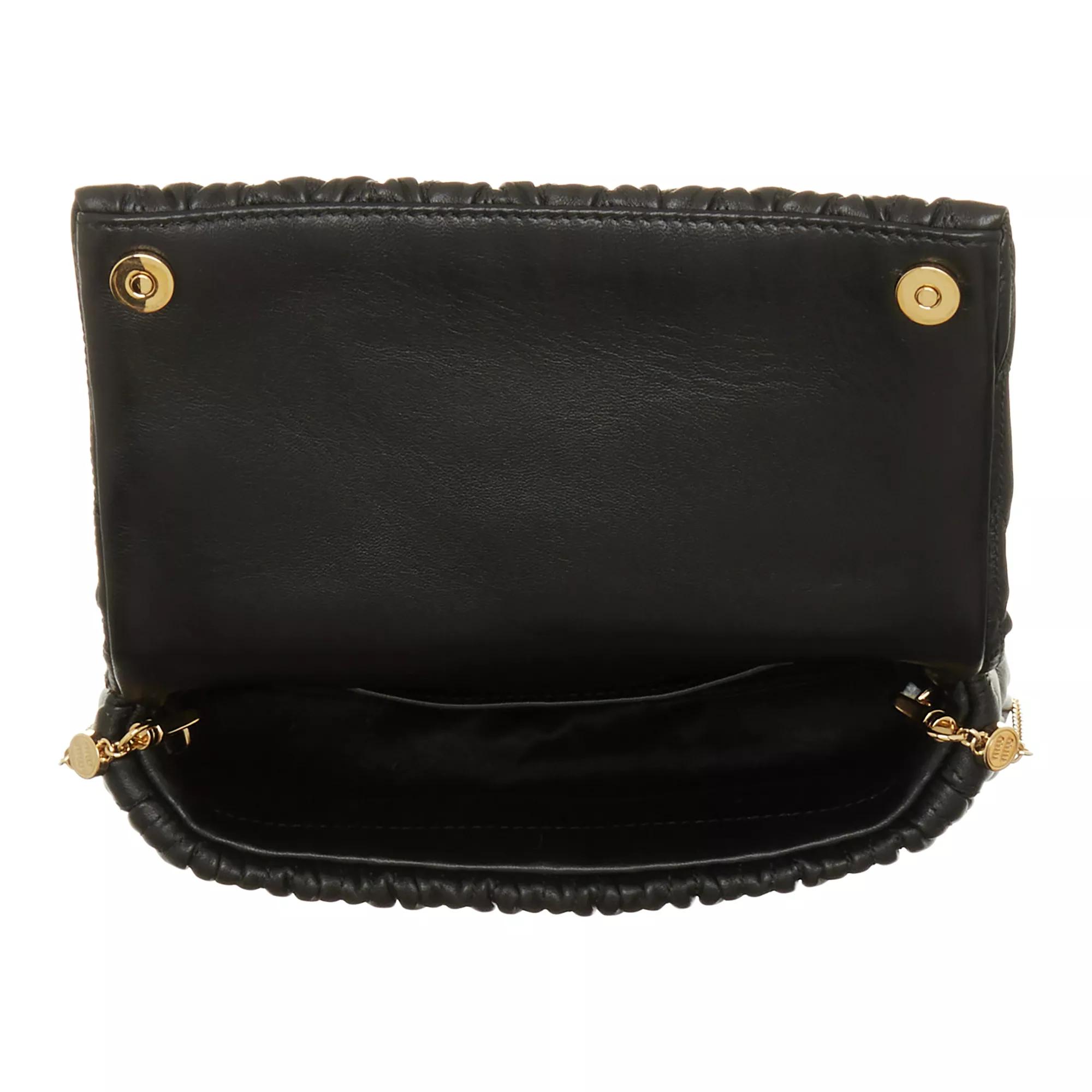Miu Crossbody bags Mini Bag In Matelassé Nappa Leather in zwart