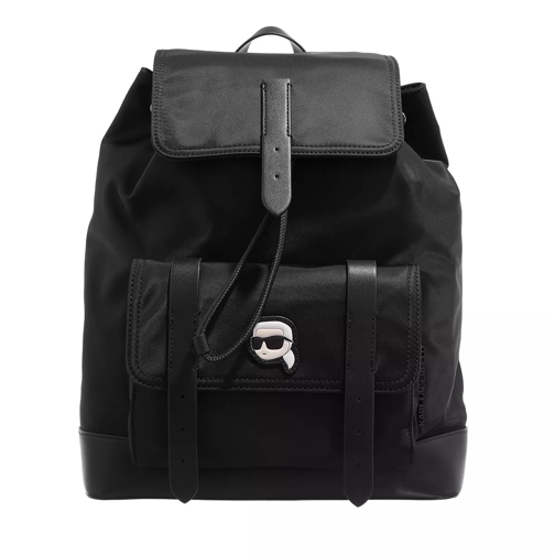 Karl Lagerfeld K/Ikonik 2.0 Nylon Flap Bp Black Backpack