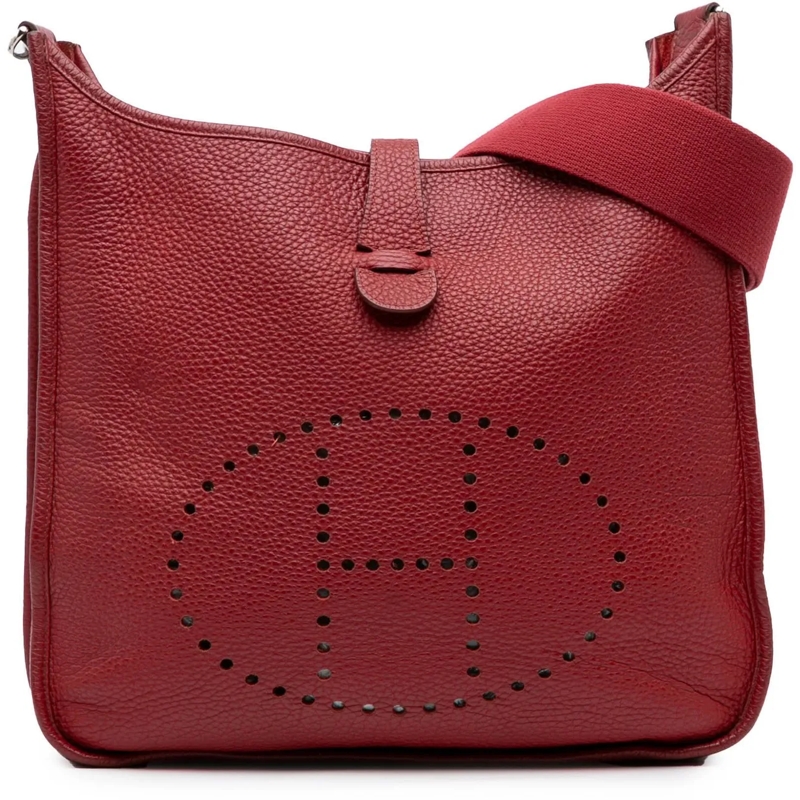 Hermès Schultertasche Clemence Evelyne III 29 rot