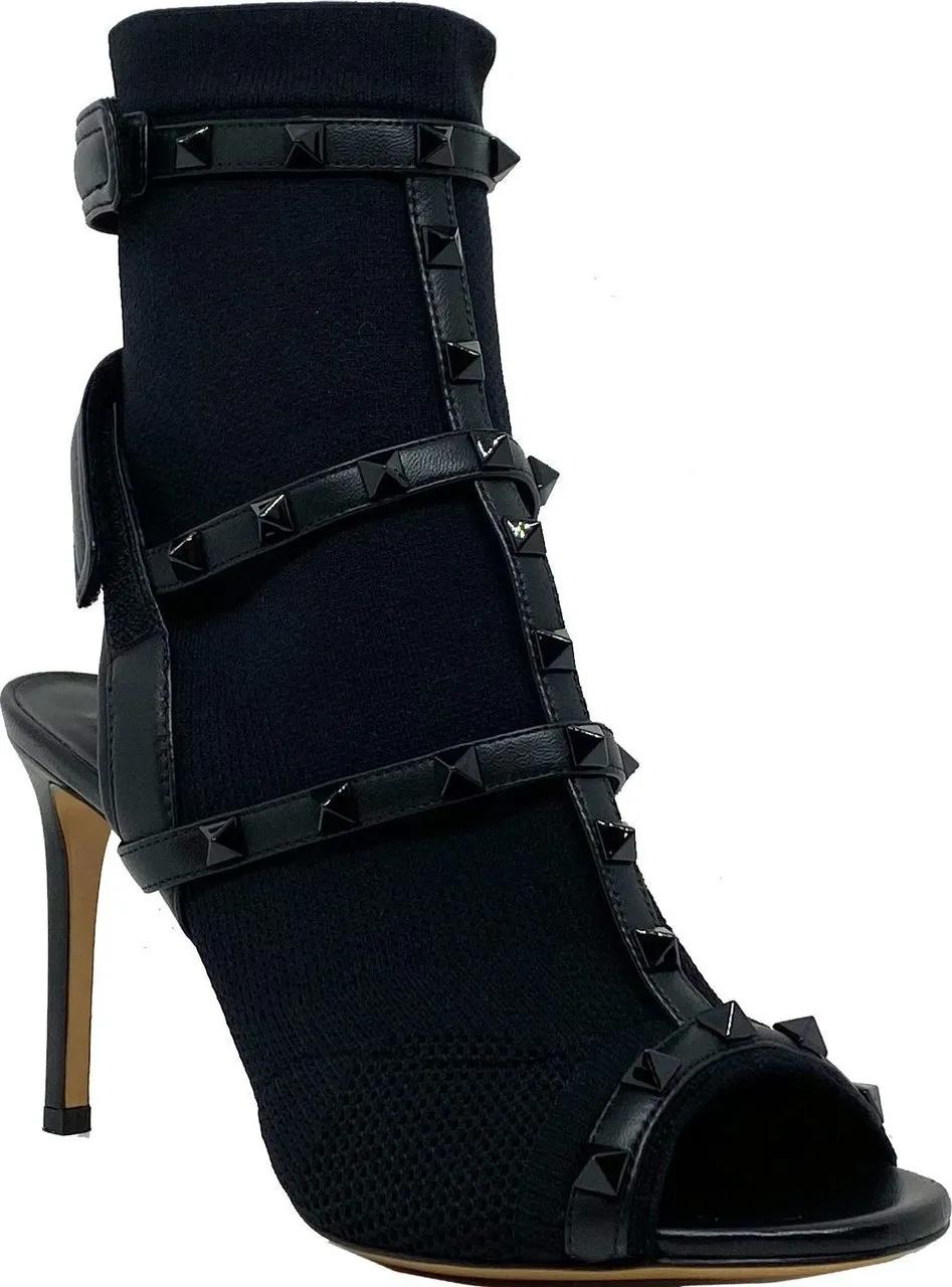 Thumbnail - Valentino Garavani Sandalen - Valentino Rockstud Sock Heel Sandals - Gr. 41 (EU) - in Schwarz - für Damen