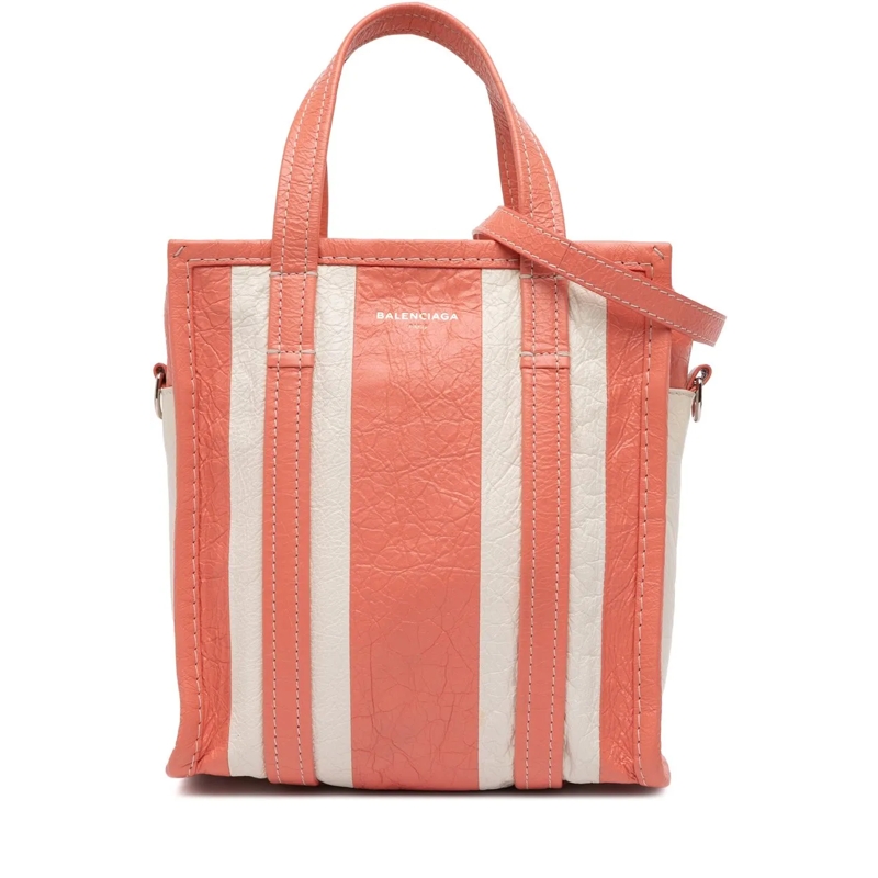 Balenciaga Schultertasche XS Lambskin Bazar Shopper Satchel rose