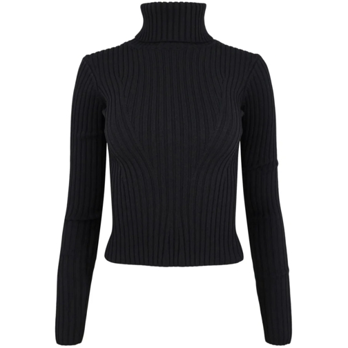 Staud Ribbed Turtleneck Sweater Black Rollkragenpullover