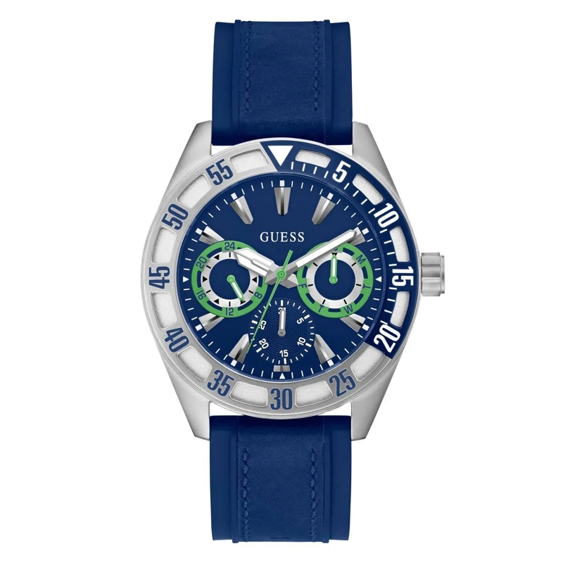 Guess Quarzuhr Quarz-Analoguhr Letterman blau